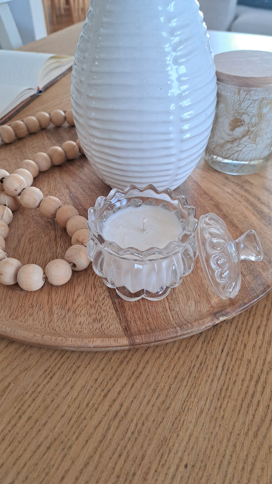 Bougies Bonbonnières en verre - 6 Parfums au choix