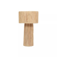 FLAVIE Black Raffia Lamp HANDMADE