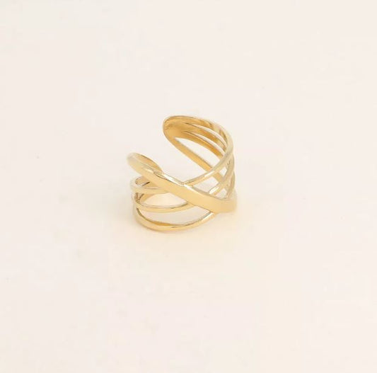 Bague anneaux entrelacés
