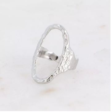 Bague Ovale Texturée