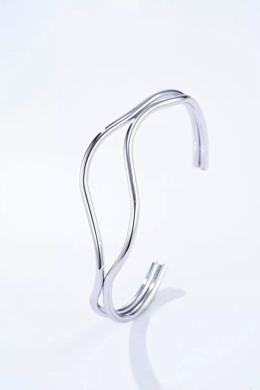 Bracelet Jonc Subtil Argenté