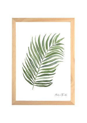 Feuille de palme Aquarelle réalisée en Provence